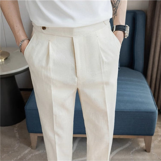 Valente™ Linen Buckle Trousers