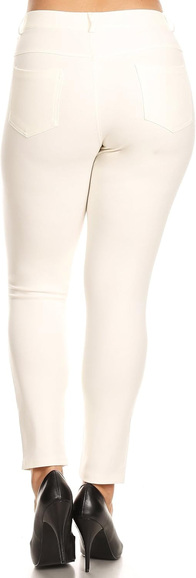 Women'S Ponte Knit Stretch Skinny Trouser Pants