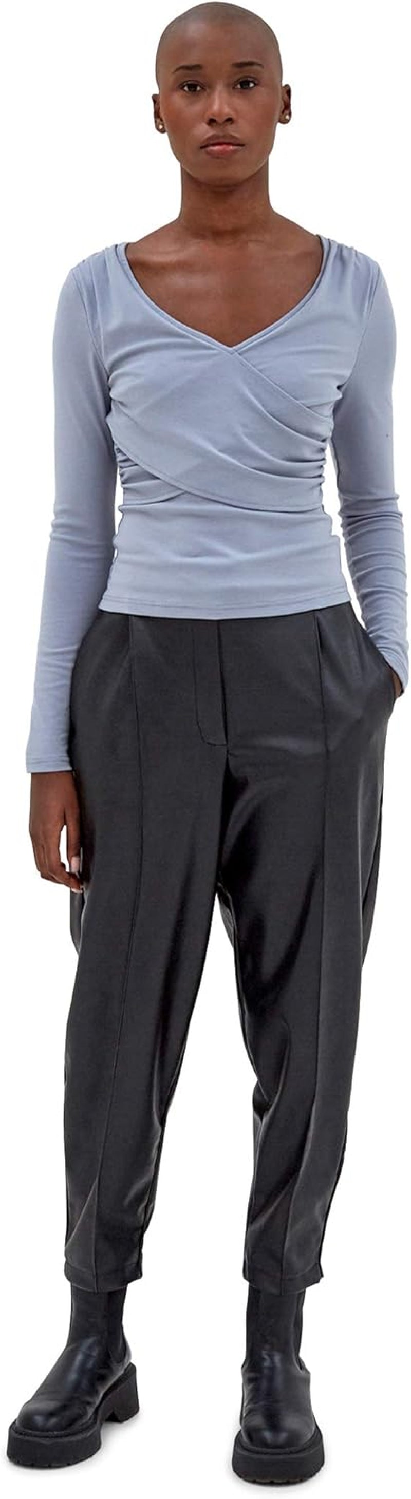 Women'S Miller Trouser, Black PU, Medium