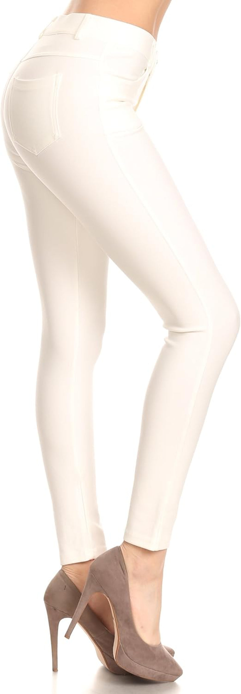 Women'S Ponte Knit Stretch Skinny Trouser Pants