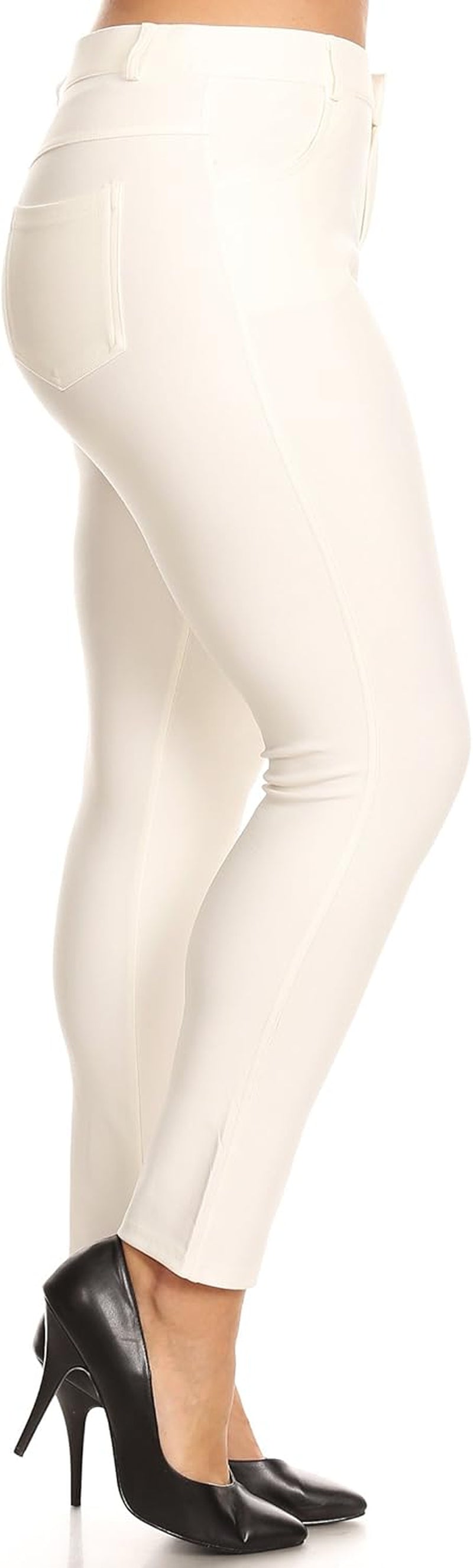 Women'S Ponte Knit Stretch Skinny Trouser Pants