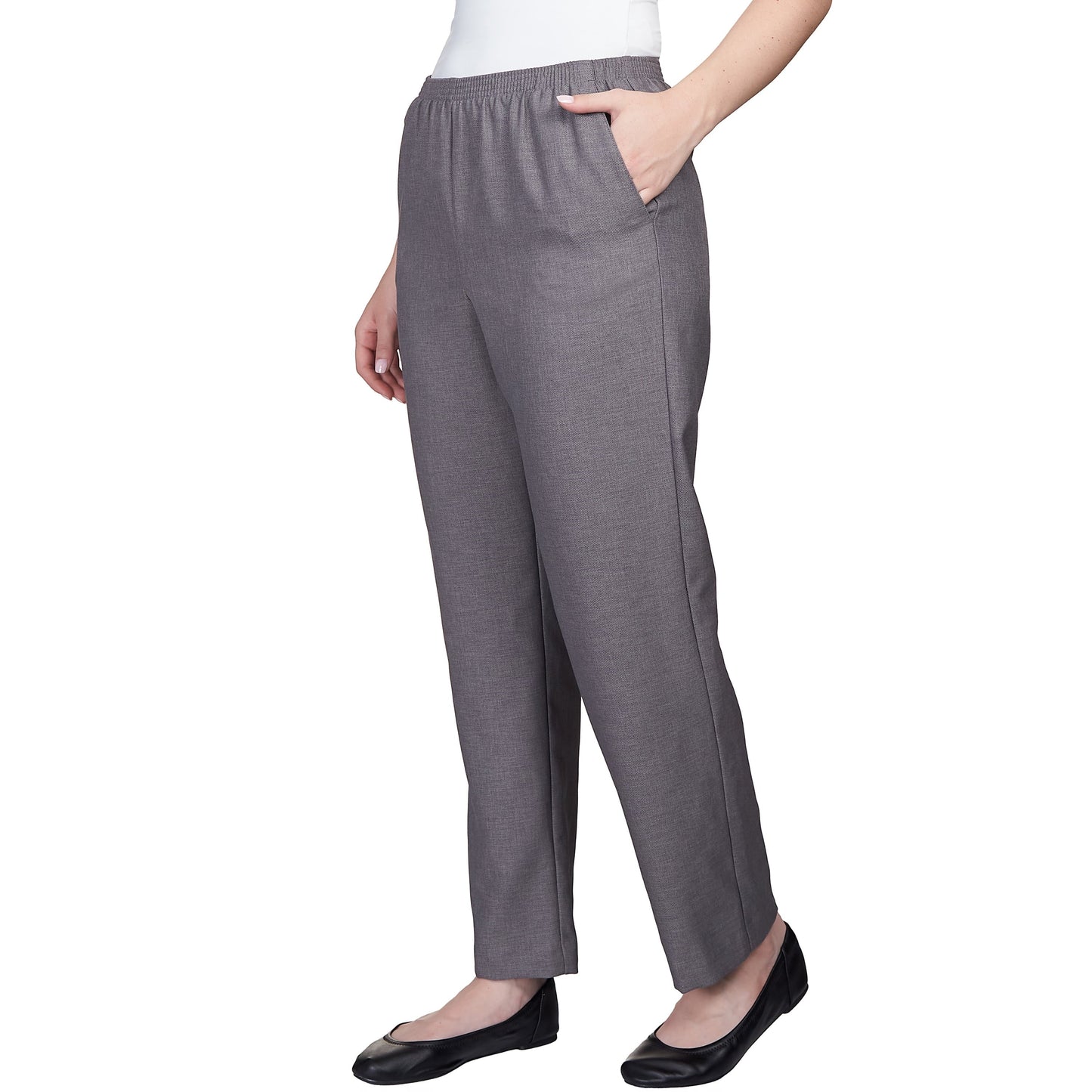 Women'S Solid Elastic Waist Pants