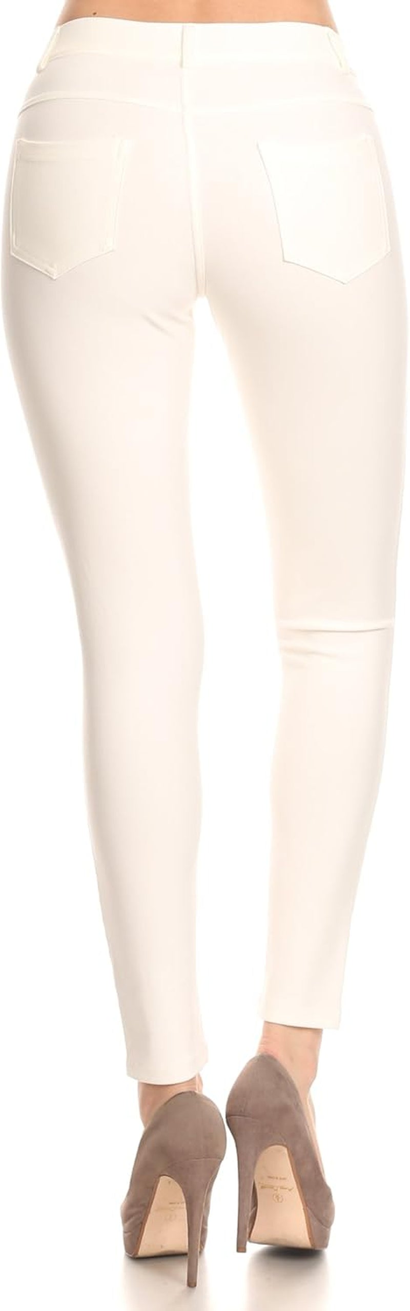 Women'S Ponte Knit Stretch Skinny Trouser Pants