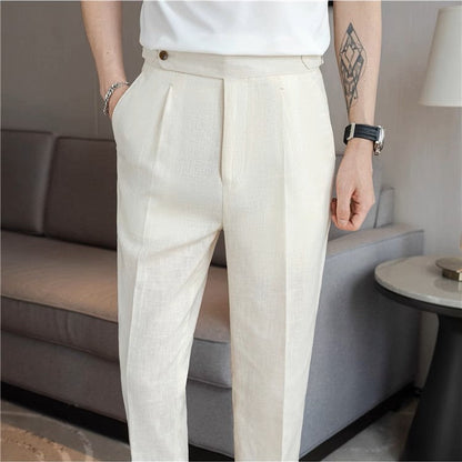Valente™ Linen Buckle Trousers