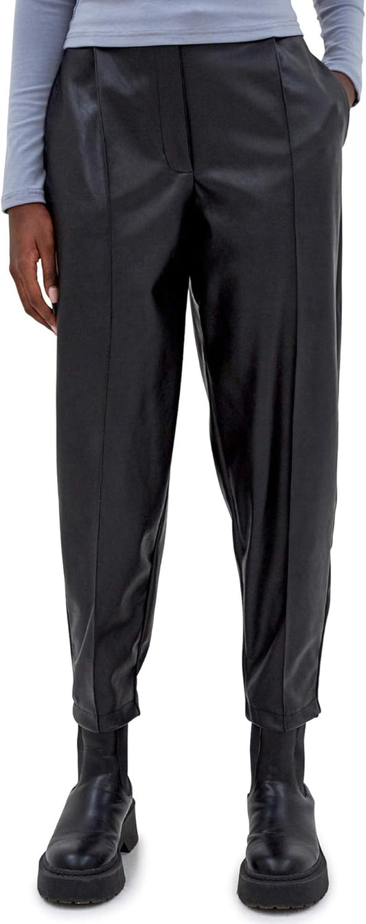 Women'S Miller Trouser, Black PU, Medium