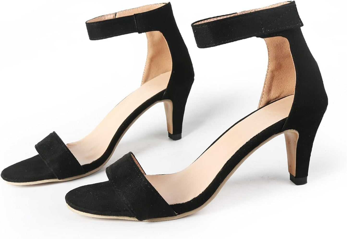 Women Heeled Sandal Wedge Ankle Strap Slingback Open Toe Sandals Summer Casual Beach Shoes High Heel Dress Shoes